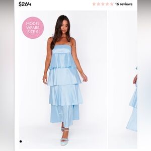 Blue Show Me Your Mumu ruffle tiered dress